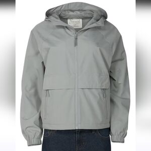Natural Reflections Landscape Windbreaker Rain Jacket Size XL Light Grey Outdoor